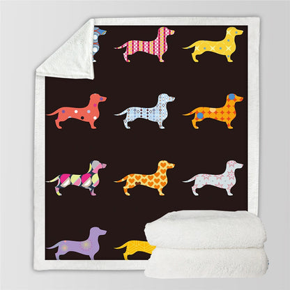 Dachshund Blanket for Indoor and Outdoor use