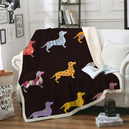 Dachshund Blanket for Indoor and Outdoor use