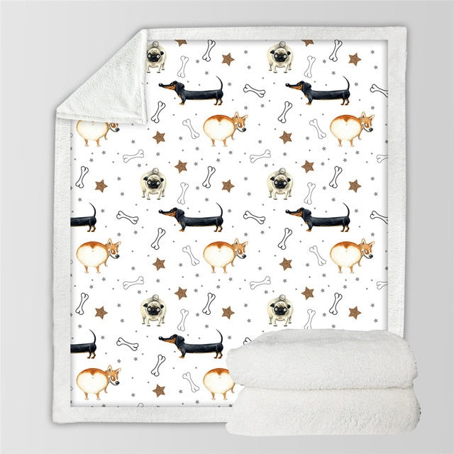 Dachshund Blanket 3D Printed Kids Bedding - Dachshund Shop