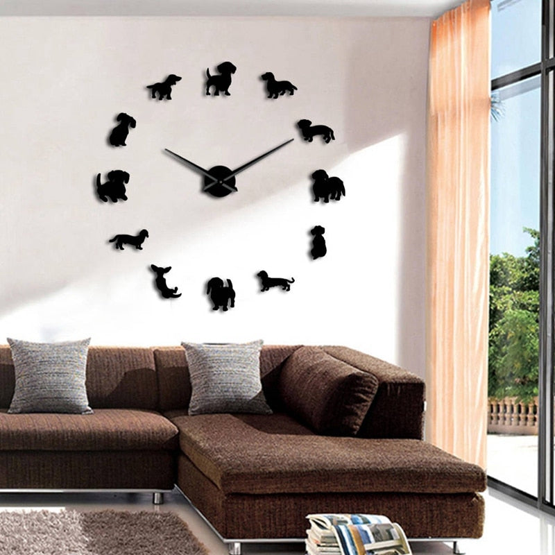 DIY Dachshund Wall Clock with Mirror Effect -Dachshund Shop.jpg