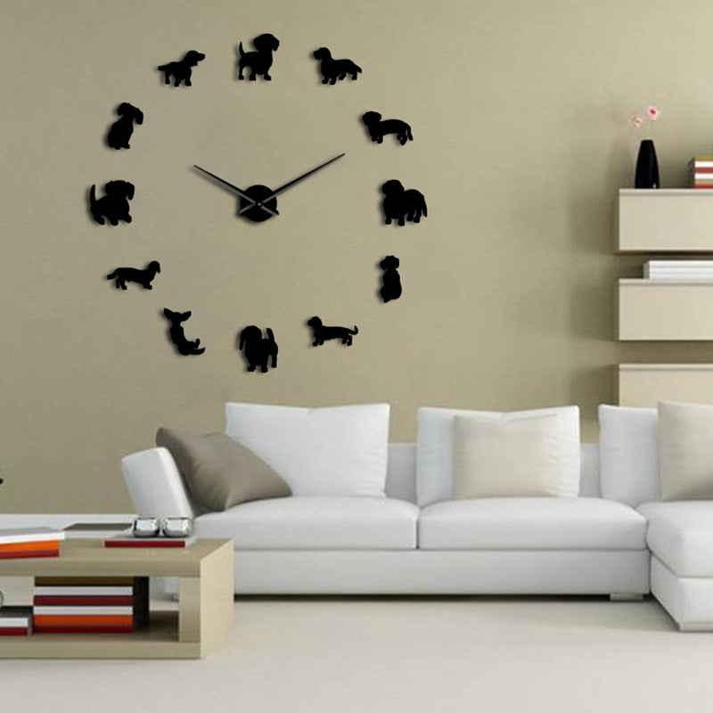 DIY Dachshund Wall Clock with Mirror Effect -Dachshund Shop.jpg