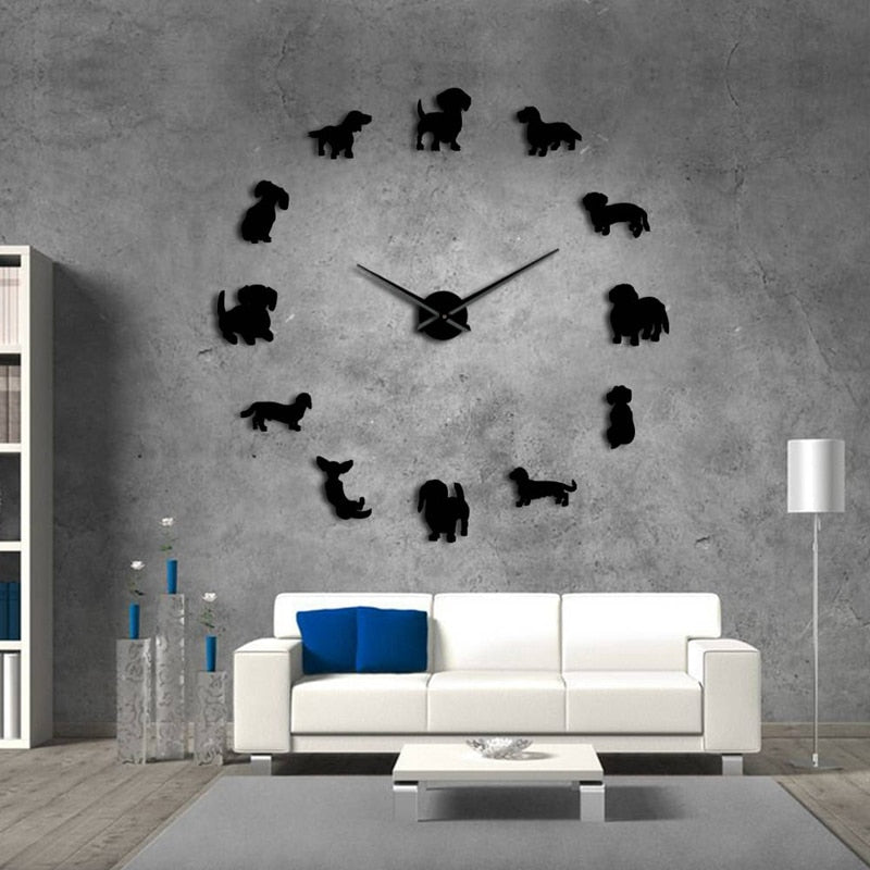 DIY Dachshund Wall Clock with Mirror Effect -Dachshund Shop.jpg